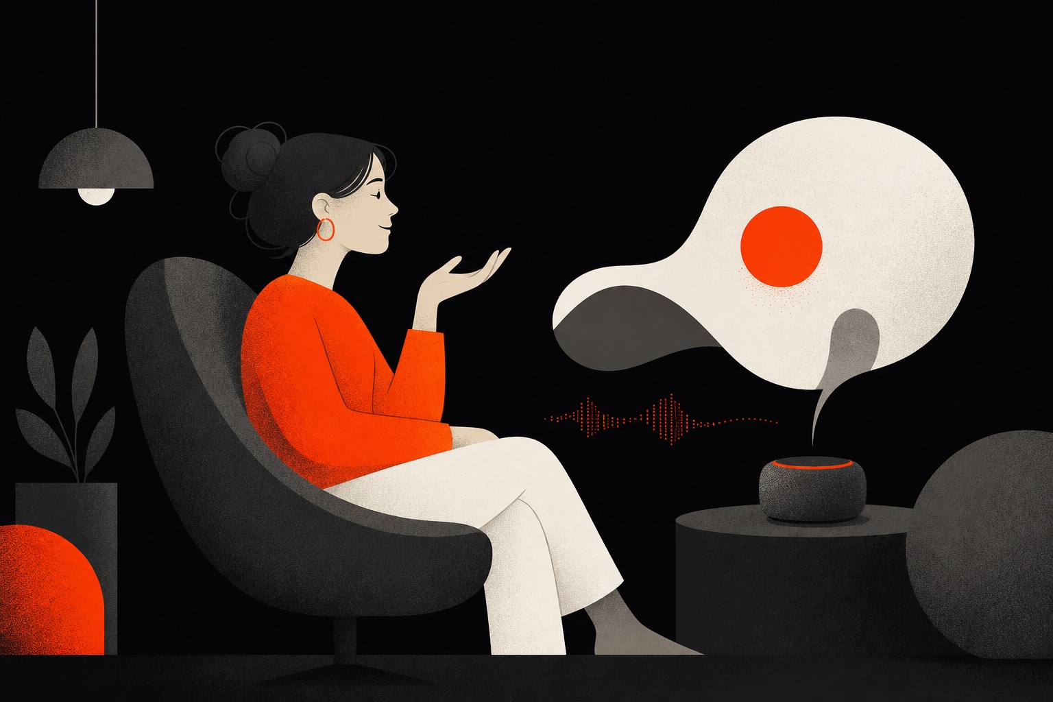 스마트 기기를 이용한 음성 검색 장면